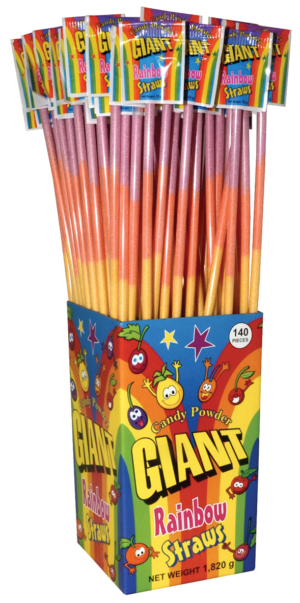 Giant Rainbow Straws 13g